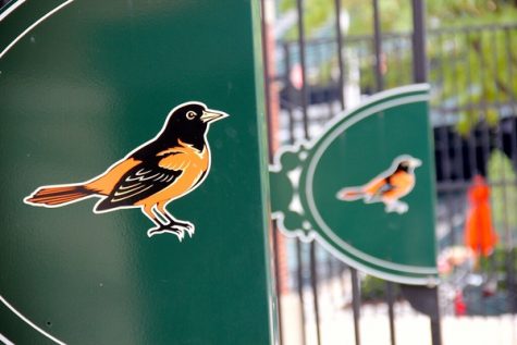 The gates of Oriole Park at Camden Yards, home of the Baltimore Orioles.