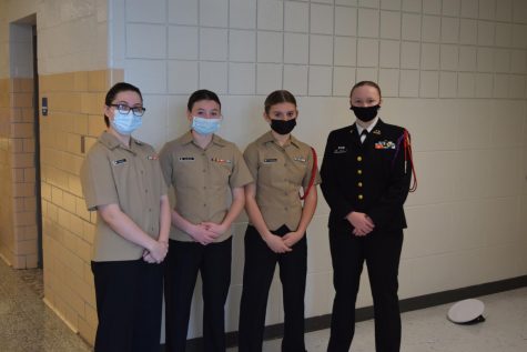 Pictured from left: Cadets Herrell, McBride, Fitzgerald, and Smith