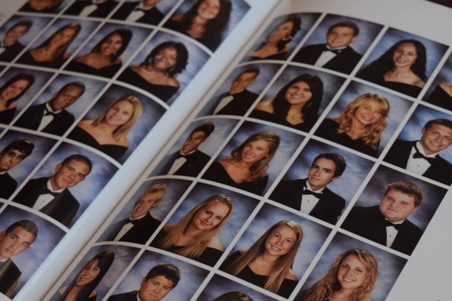 The 2009 SDHS yearbook features the same drape that female students today are asked to wear for their portrait.