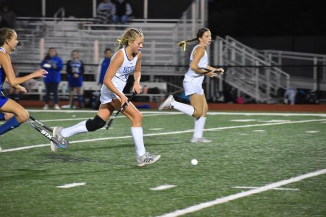 Ava Snelsire takes the ball downfield in an Oct. 20 game against North Caroline. 